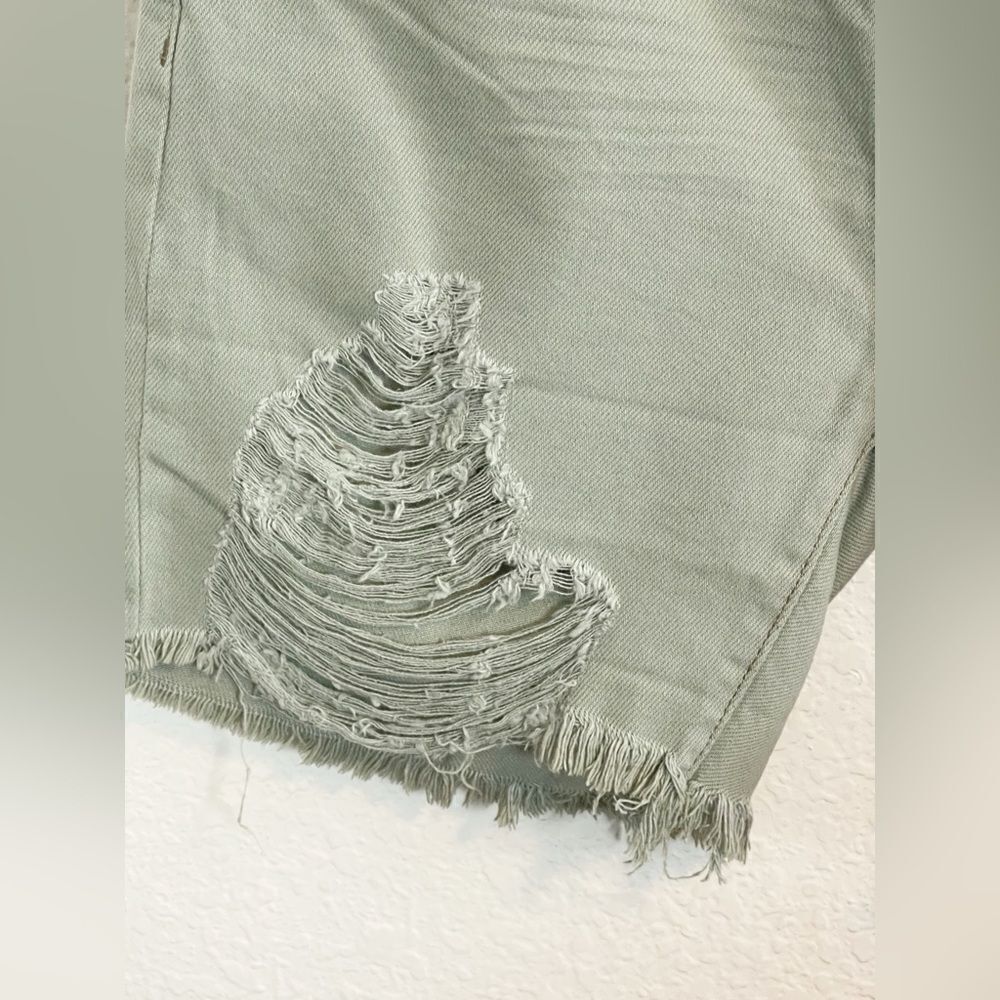 One Teaspoon Free People Stevies Long Length Boyfriend Shorts fade Khaki NWT 28 - Picture 7 of 12